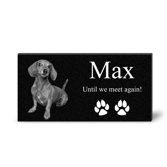 EVRPIC Pet Grave Marker & Memorial Plaque Personalized | Theme: Dog (Lift) | Ratio: 1v2 Rectangle