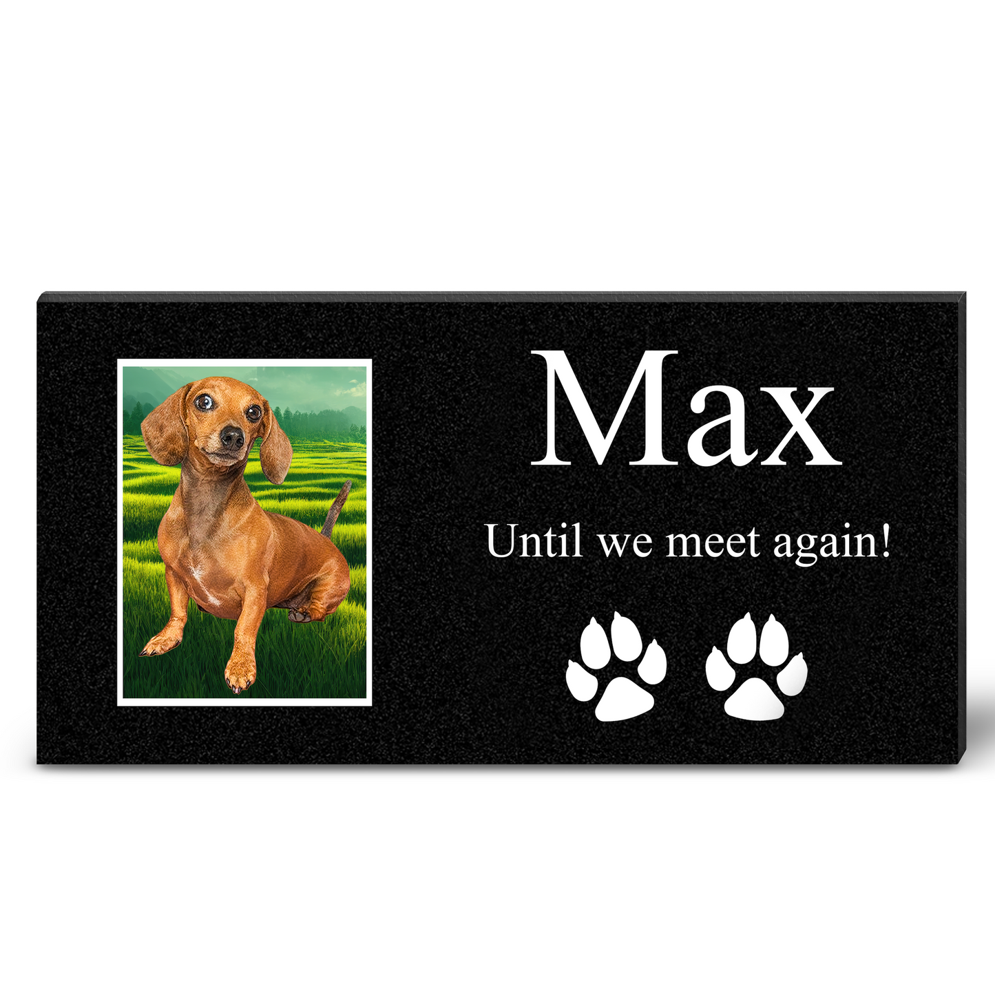 EVRPIC Pet Grave Marker & Memorial Plaque Personalized | Theme: Dog (Lift) | Ratio: 1v2 Rectangle